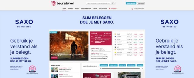 Beursduivel: Homepage Take-Over