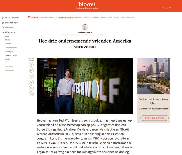 Voorbeeld van een artikel op Bloovi