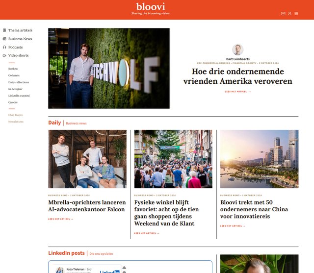 Bloovi homepage